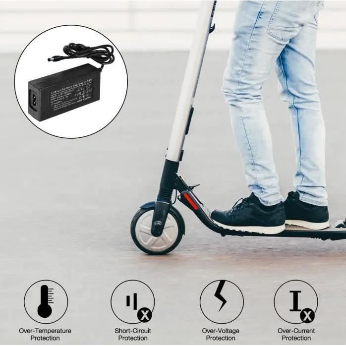 Acheter Chargeur de Trottinette Électrique 42V 1.7A Charge Intelligente Protections Multiples Adaptateur d'Alimentation pour Trottinette Électrique