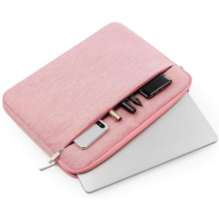 Housse de Protection Ordinateur 15.6, Pochette PC Portable Ultrabook  Sacoche Laptop Compatible 15.6 Pouces-Rose - Cdiscount Informatique