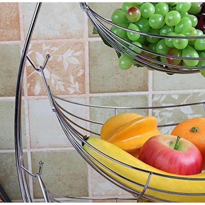 3 Étages Corbeille à Fruits Métal Grand Panier A Fruits A Etages Pour