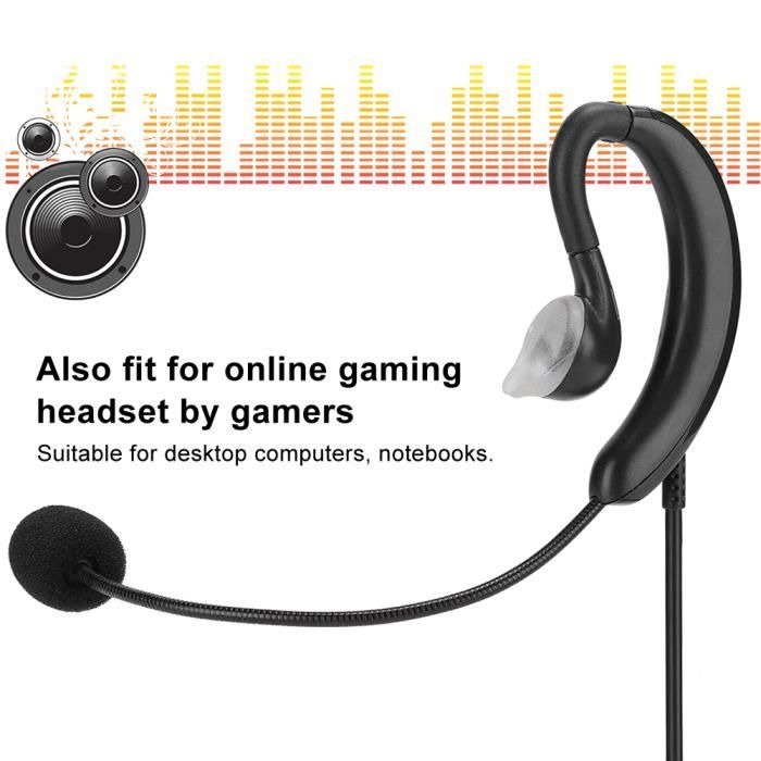Casque PC USB Avec Micro - Léger, Réduction De Bruit, Contrôle Volume Et Muet - Compatible PC, PS4, PS5, Ordinateur Portable