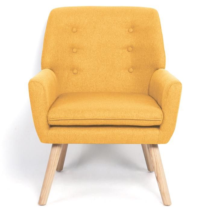 Fauteuil Design Paris Prix Matelassé Jaune 83cm – Neuf Sous Emballage
