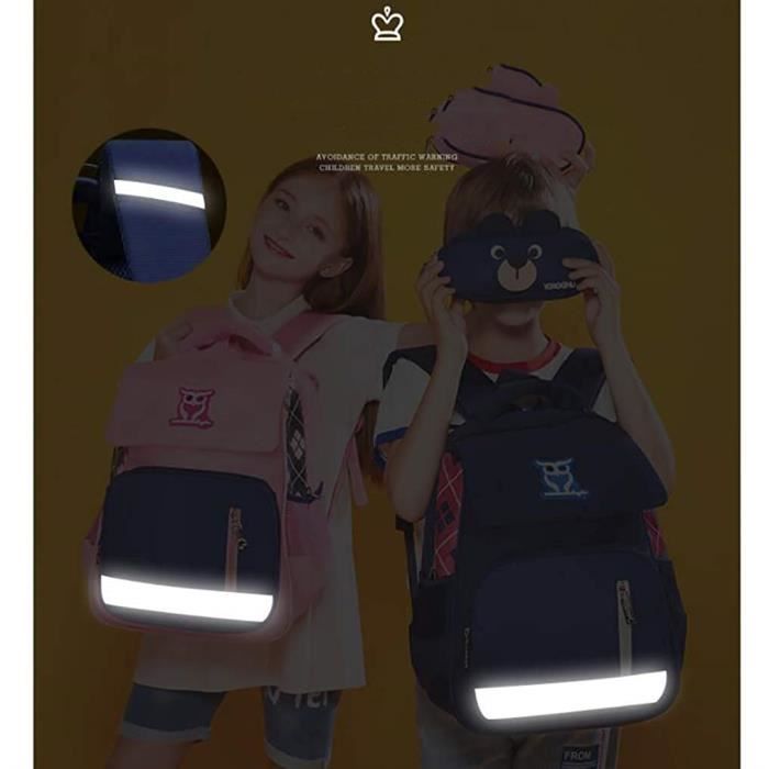 Sac à Dos Enfant VASCHY - Cartable Maternelle Imperméable 4-6 Ans - Poche A4, Sangle Poitrine - Motifs Enfants