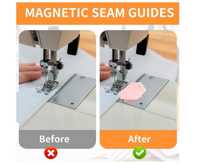 Lot De 3 Guides De Couture Magnétiques Pour Machine à Coudre Avec Clip