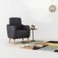 fauteuil gris fonce tissu achat vente fauteuil cdiscount