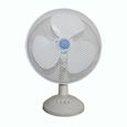 Électrique Bureau Oscillant 3 vitesses Top Fan, 12 pouces, blanc home 391-0
