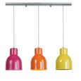 TOSEL Lustre 3 lumières - luminaire intérieur - acier multicolore - Style inspiration nordique - H80cm L60cm P60cm-0