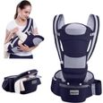 Porte-bébé Multifonctionnel INSFITY - Bleu - 0-48 Mois - Max 20KG - Coton+Polyester - 12 Couleurs-0