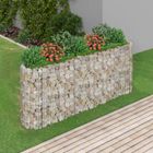 LumFurni Lit Surélevé En Gabion - Acier Galvanisé, 270x50x50 Cm, Antirouille, Pour Fleurs Et Plantes, à Remplir De Pierres