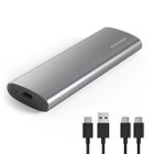 Boîtier SSD M.2 NVME, ZAMUS USB C 3.1 Gen 2 10Gbps Boîtier Disque Dur SSD M.2 NVME SATA, Supporte UASP, Câbles Inclus