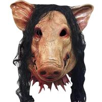 Halloween Saw masque horrible masque de porc Masque de mascarade Costume Masque Latex @14046