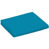 Drap plat Turquoise 240 x 300 cm pour lit 2 places 100% coton/57 fils/cm²