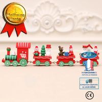 CONFO® Décorations de Noël ornements de train en bois de noël cadeaux de personnes âgées de noël pour enfants ornements de train de 