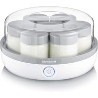 Yaourtière électrique SEVERIN JG 3520 avec 14 pots de yaourt en verre de 150 ml,Blanc/Gris