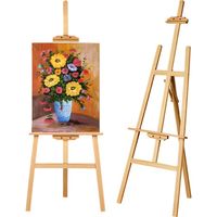 Chevalet de peintre - chevalet pour bois Support en toile à trois pattes pin réglable en hauteur grand 150 cm (1 pièces)