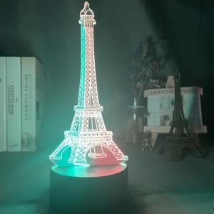 Cyrank Décor de Statue de Tour Eiffel, Lampe de Tour Eiffel de LED Style  coloré de Mode de Paris pour la décoration de Chambre de Bureau de  veilleuse