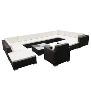 Salon De Jardin Resine Tressee Marron Chocolat Achat Vente Pas