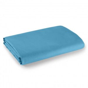 DRAP PLAT Drap plat Turquoise 240 x 300 cm pour lit 2 places 100% coton/57 fils/cm²
