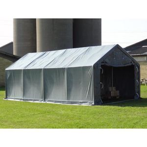 GARAGE Tente de Stockage Tente Abri PRO 4x6x2x3,1m, PVC, Gris Dancover Tentes de Stockage