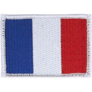 Ecusson 3d pvc scratch drapeau français France avec skull tête de