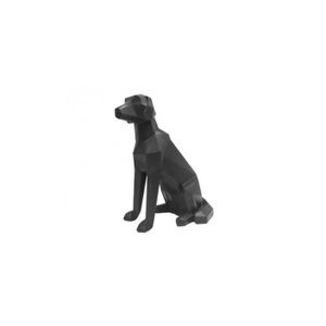 STATUE - STATUETTE Statue chien noir assis ORIGAMI