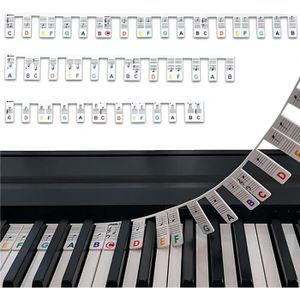 PIANO Étiquettes De Notes De Clavier De Piano Amovibles 61-88 Touches En Silicone Pour Débutants, Pas Besoin D'Autocollants Réutil[J126]
