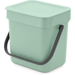COMPOSTEUR - ACCESSOIRE Composteur Cuisine Sort & Go 3L - Poignée De Transport - Petite Poubelle Compost De Table - Jade Green