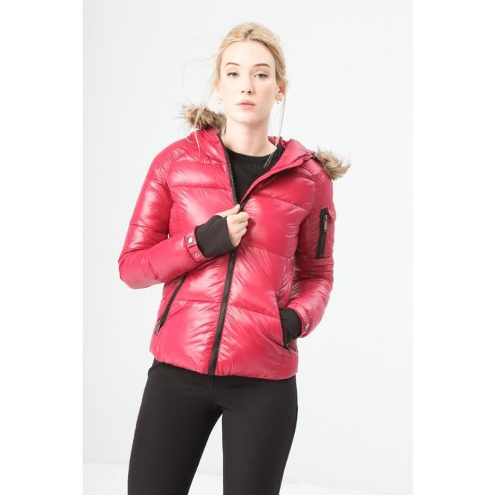 Doudoune femme rouge capuche Cdiscount