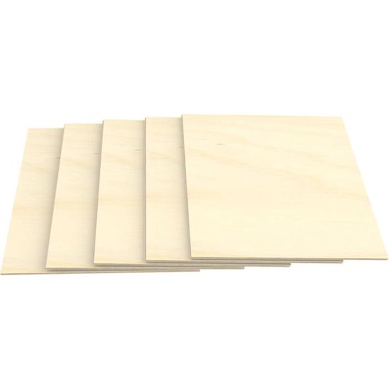 AUPROTEC 5 x A3 multiplexplaat 10 mm berk (297 mm x 420 mm) massief houten plaat voor doe-het-zelf wisselingen modelbouw decoratie multiplexplaten van hoge kwaliteit BB/BB
