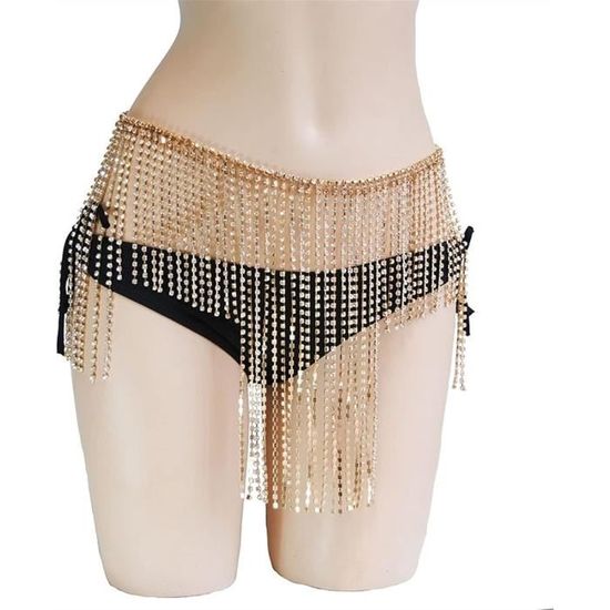Harnais pour femme Holographic et Chaines de corps métal - Luna