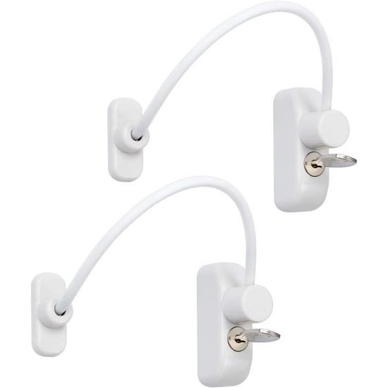 Bloque Fenêtre Enfant 2pcs - Sécurité Bébé Anti-Ouverture - Gris - Pour Portes, Armoires Et Frigo