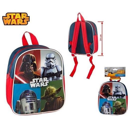 Sac à Dos Star Wars - 24 Cm - Noir Polyester - Pour Enfant/Garçon - Neuf Avec Étiquettes