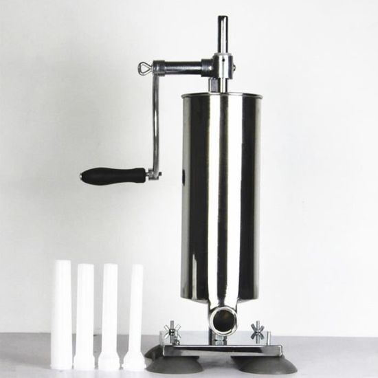 Costway – Poussoir à saucisse 1.5L – Acier inoxydable – 4 tubes de remplissage ( 15/19/22