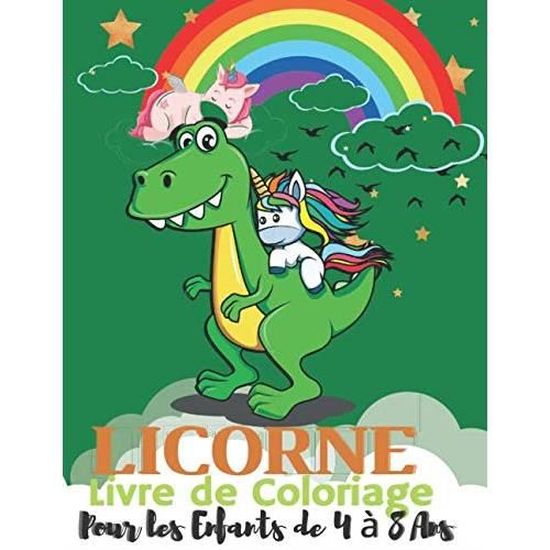 Licorne Livre de Coloriage Pour Enfants de 4 à 8 Ans dessin activitée loisirs 