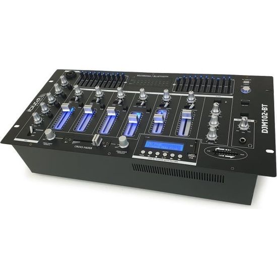 Table de mixage 19" avec 12 entrées - 6 canaux - Bluetooth/USB
