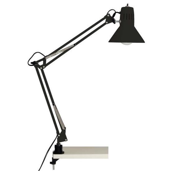 Lampe de bureau clip articulée HOBBY blanche en métal