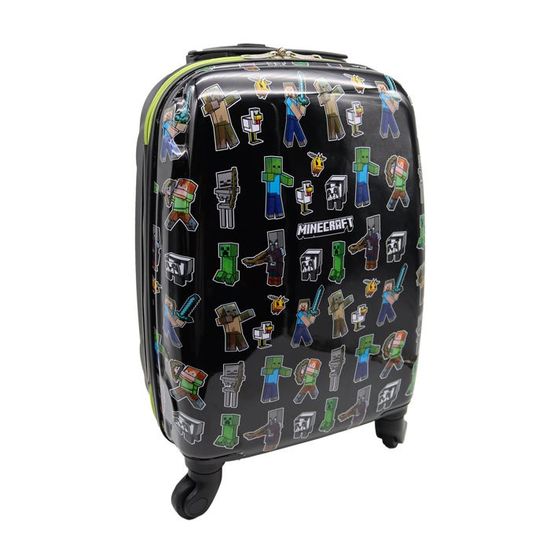 MINECRAFT Valise cabine - 4 roues pivotantes et multidirectionnelles - Roues doubles personnalisées - Valise rigide très résistante avec poignée extensible - 50 x 33 x 20 cm, multicolore, 50 x 33 x 20 MINECRAFT Valise cabine - 4 roues pivotantes et multidirectionnelles - Roues doubles personnalisées - Valise rigide très résistante avec poignée extensible - 50 x 33 x 20 cm, multicolore, 50 x 33 x 20