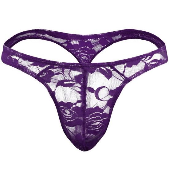 Lot de 3 String Homme Sexy Tback Ouvert Fesse Nue Slip Gstring Thong