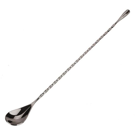 Cuillère De Bar 30cm Inoxydable - Cuillère Cocktail Longue Poignée Lisse