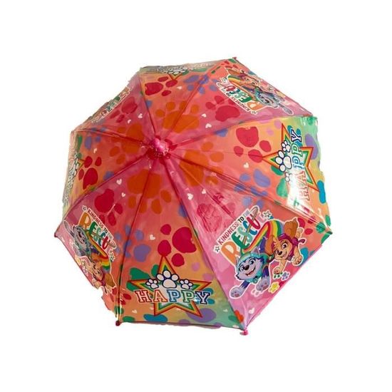 Parapluie Enfant Paw Patrol - Skye Et Everest, Longueur 64cm, Diamètre 73cm - Léger, Avec Fermeture Bouton