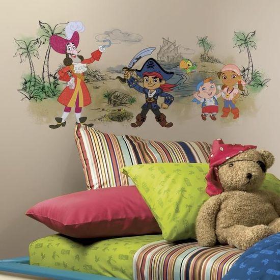 Stickers Geant Capitaine Jake Et Les Pirates Du Pays Imaginaire Disney Achat Vente Stickers Cdiscount