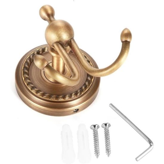 Laiton Antique Porte-serviettes Laiton Ovale Antique - Support Mural Salle De Bain | Bronze Brossé 21x10cm Porte-serviettes Mural