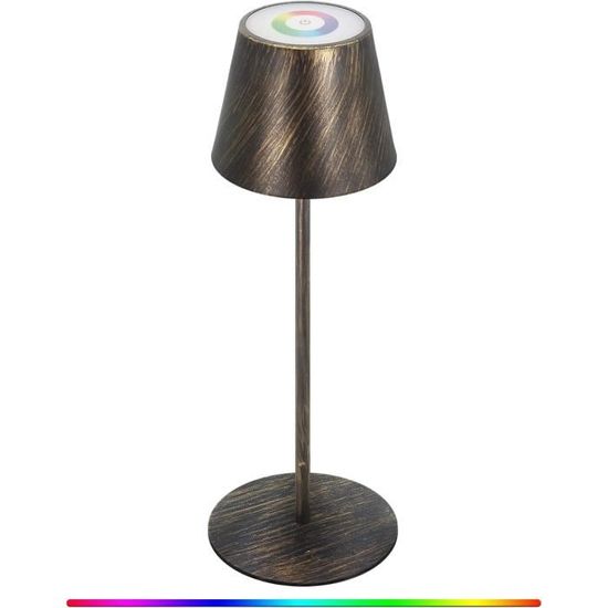 Lampe De Table Portable Rechargeable Vianys Ecolume - Métal Élégant - Touch Control - Intérieur Extérieur