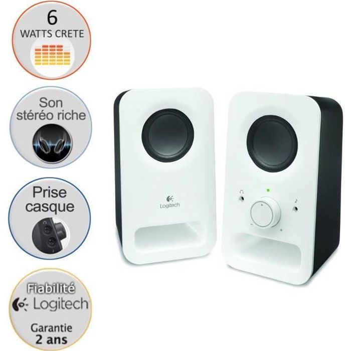 Logitech enceintes – Z150 Blanc