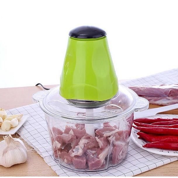Hachoir Electrique Viande Mixeur 2L, 200W Electrique Cuisine Hachoir Viande Ménage Cuisine Outil