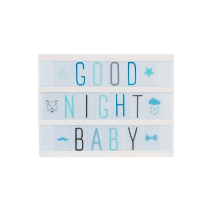 Boîte LED lumineuse à messages A5 bleu