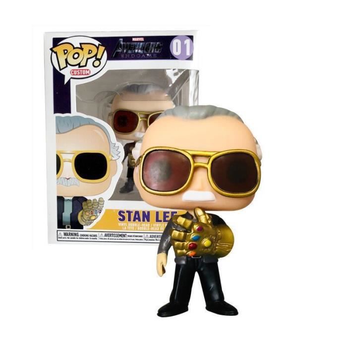 Funko POP Avengers Stan Lee portant des gants Thanos fait à la main décoration de voiture cadeau de Noël Toy-d