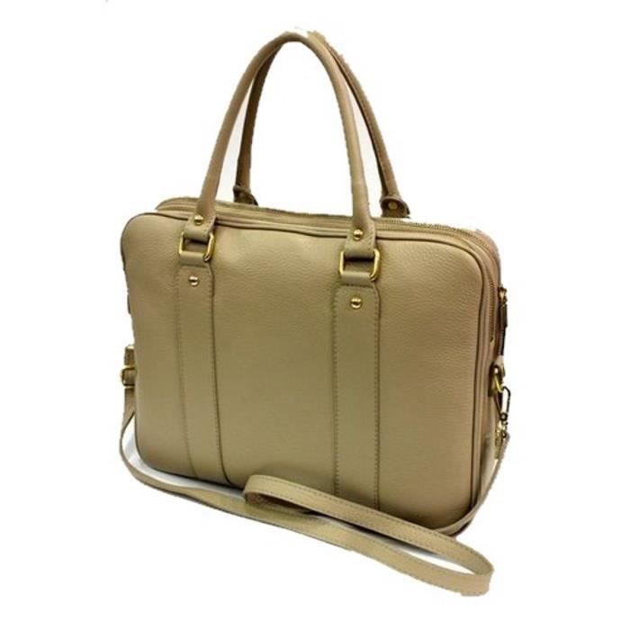 Carla Samuel - Sac en cuir Roxy - Beige - Adulte Femme