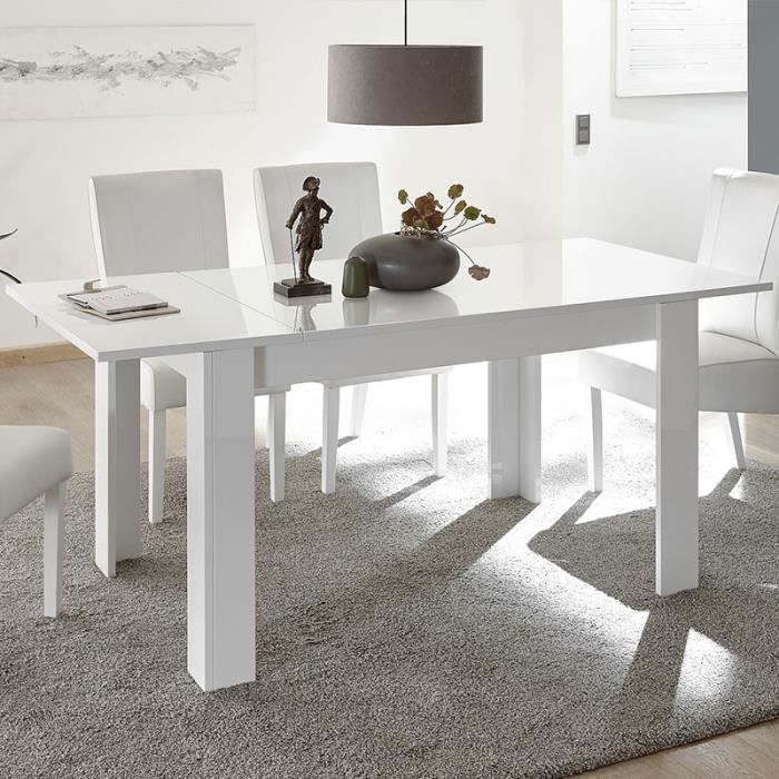 Table à manger 180 extensible design blanche URBAN Blanc L 228 x P 90 x H 79 cm