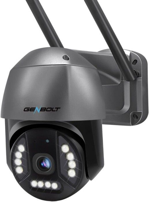 5MP Caméra de Surveillance Extérieure,GENBOLT WiFi Caméra IP Détection Humaine Vision Nocturne Couleur Alarme pour Maison Sécurité