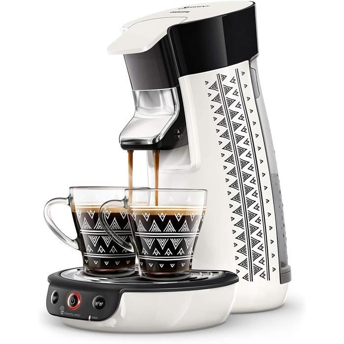 Philips HD6569/14 Machine à Café à Dosettes SENSEO Viva Café Ethnic Blanc + 2 Tasses Ethnic Offertes
